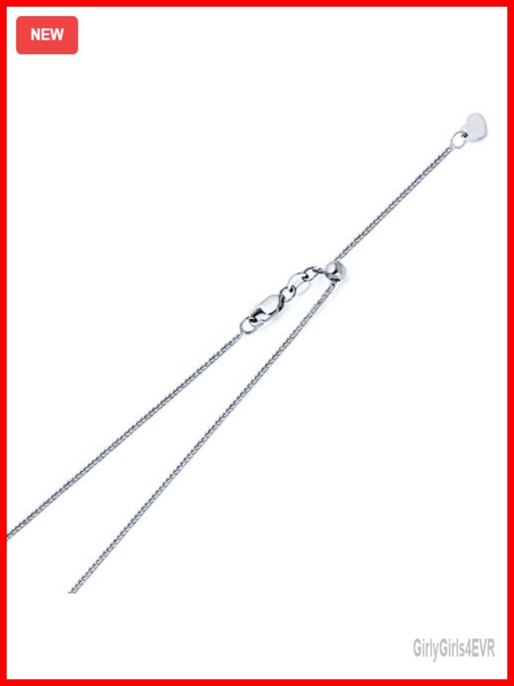 14k Real Yellow or White Gold 0.8mm Square Wheat Adjustable Chain Necklace